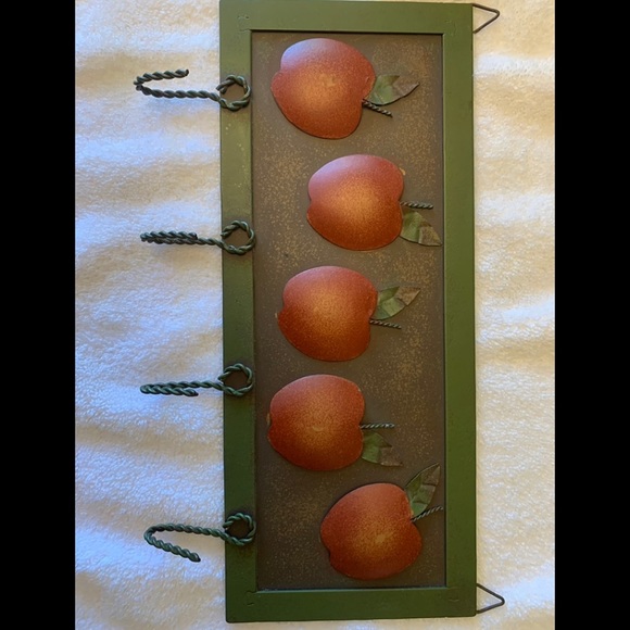Metal Wall Hooks with Apple Motif. Key Hooks. Kitchen Hooks. - Picture 1 of 1